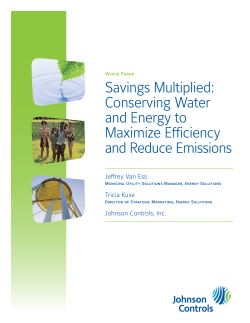 Savings Multiplied: Conserving Water and Energy