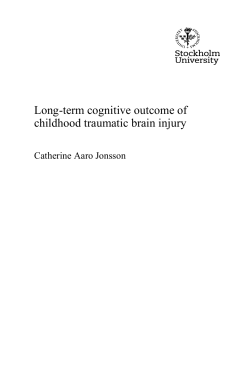 Long-term cognitive outcome of childhood traumatic