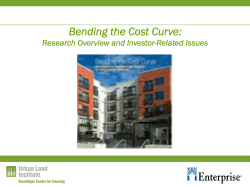 Bending the Cost Curve