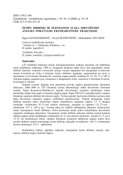 dirvožemio reakcijos kitimas įvairiuose lietuvos dirvožemiuose