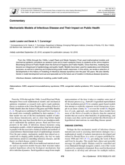 Mechanistic Models of Infectious Disease and
