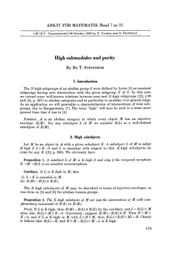 High submodules and purity