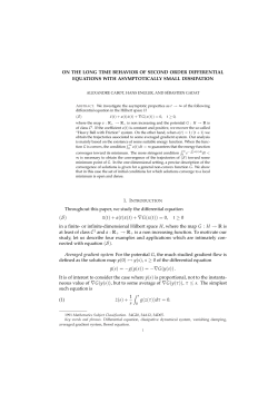 (S) &uml;x(t) + a(t) ˙x(t) + &nabla;G(x(t)) = 0, t &ge; 0 ˙y(s) = &minus;g(y(s)) = &minus;&nabla;G(y(s