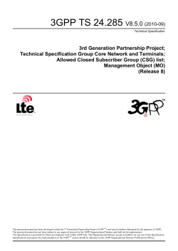 3GPP TS 24.285