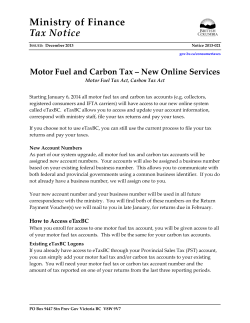 Notice 2013-021 Motor Fuel and Carbon Tax
