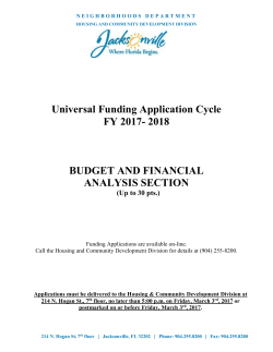 Budget and Financial Analysis Universal Funding