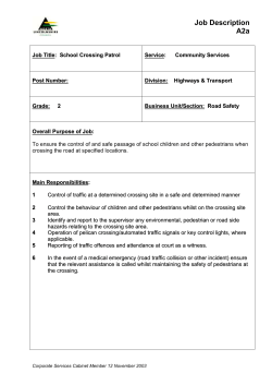 Road Safety Officer School Crossing Patrol Supervisor