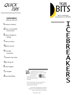 Icebreakers BITS - Fort Hays State University