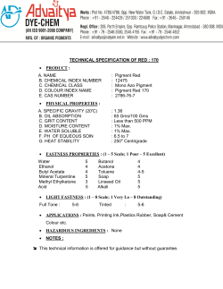 Pigment Red 170 - Advaitya Dye Chem