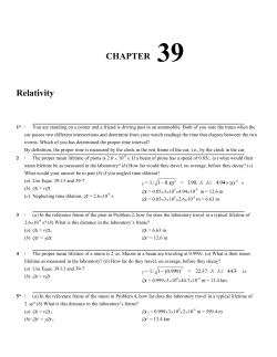 CHAPTER 39 Relativity