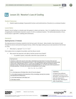 Algebra I Module 3, Topic D, Lesson 23: Teacher Version