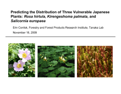 Predicting the Distribution of Three Vulnerable Japanese Plants