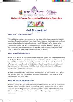 Oral Glucose Load