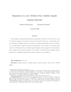 Evidence from volatility impulse response functions