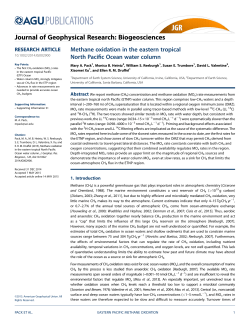 Methane oxidation in the eastern tropical North Pacific Ocean water