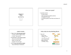 BIOL103 Ch 5 Lipids 2016_Students