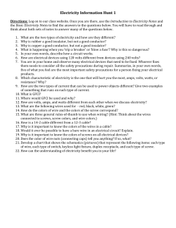 Electricity Information Hunt 1