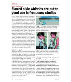 Flawed slide whistles are put to good use in frequency studies