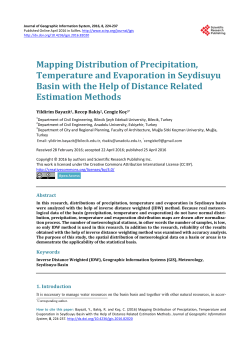 Mapping Distribution of Precipitation, Temperature and Evaporation