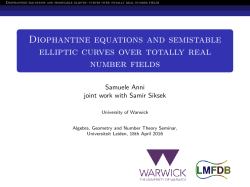 Diophantine equations and semistable elliptic