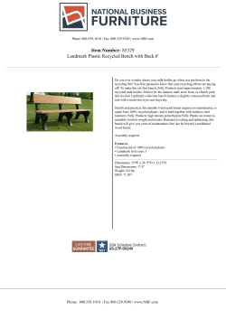 Item Number: 85329 Landmark Plastic Recycled Bench with Back 6`