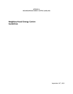 Neighbourhood Energy Centre Guidelines