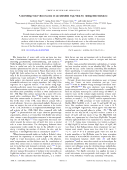 Controlling water dissociation on an ultrathin MgO