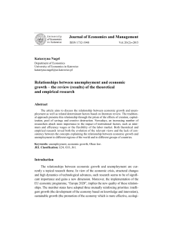 Journal of Economics and Management Relationships between