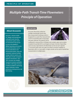 Multiple-Path Transit-Time Flowmeters Principle of Operation