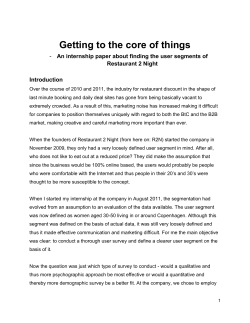 Internship paper - StudentTheses@CBS