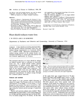 Heat shield reduces water loss - Archives of Disease in Childhood