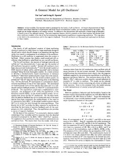 A General Model for pH Oscillators - ACS Publications