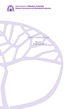 Biology &ndash; ATAR Year 11 - SCSA - School Curriculum and Standards