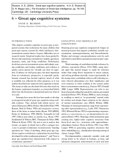 6 &bull; Great ape cognitive systems