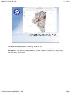Thank you for your interest in Davidson County, NC GIS. We hope