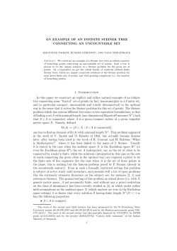 AN EXAMPLE OF AN INFINITE STEINER TREE - cvgmt