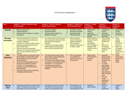 Ground &bull; Pitch Standards Playing Area