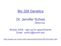 Bio 326 Genetics