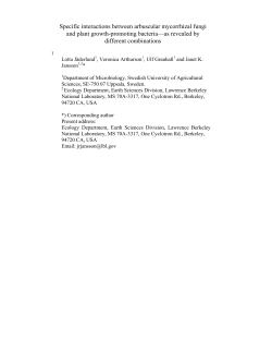 Specific interactions between arbuscular mycorrhizal fungi and plant