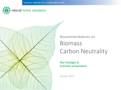 Biomass Carbon Neutrality - World Business Council For