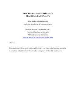 Procedural andSubstantive Practical Rationality