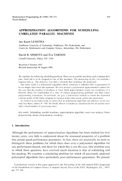 Approximation algorithms for scheduling