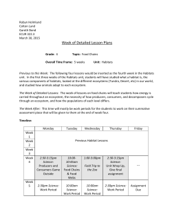 Robyn Holmlund - ECUR 322 - Elementary Science Methods