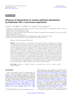 Influence of temperature on surface sediment disturbance by