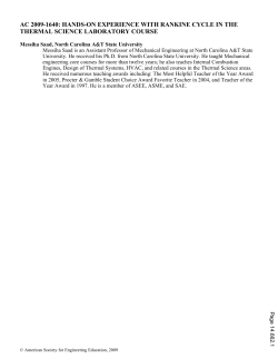 Hands On Experience With Rankine Cycle In The