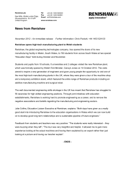 Press release: Renishaw opens high