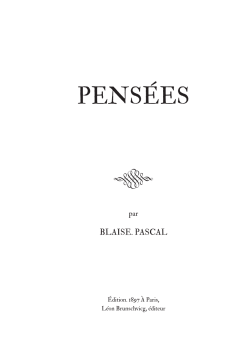 pens&eacute;es