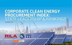 corporate clean energy procurement index: state leadership