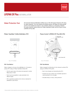 LIFEPAK CR Plus Water Protection test