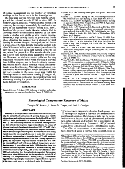 Phenological Temperature Response of Maize